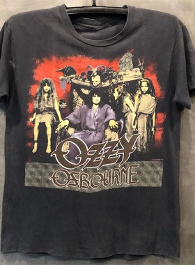Ozzy osbourne奥兹欧美老牌乐队vintage美式T恤男女高街潮流短袖
