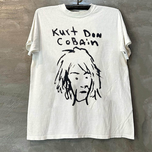 KurtCobain趣味手绘简笔画短袖