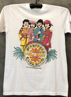 Sgt. Pepper's Lonely Hearts Club Band英国摇滚乐队男女短袖T恤