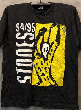 The Rolling Stones滚石乐队vintage复古FOG高街短袖T恤男情侣tee