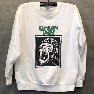 GREEN DAY绿日乐队美式vintage复古街头卫衣男女嘻哈摇滚宽松外套