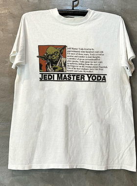 Master Yoda尤达大师星球大战短袖T恤hiphop嘻哈潮牌小领口体恤衫