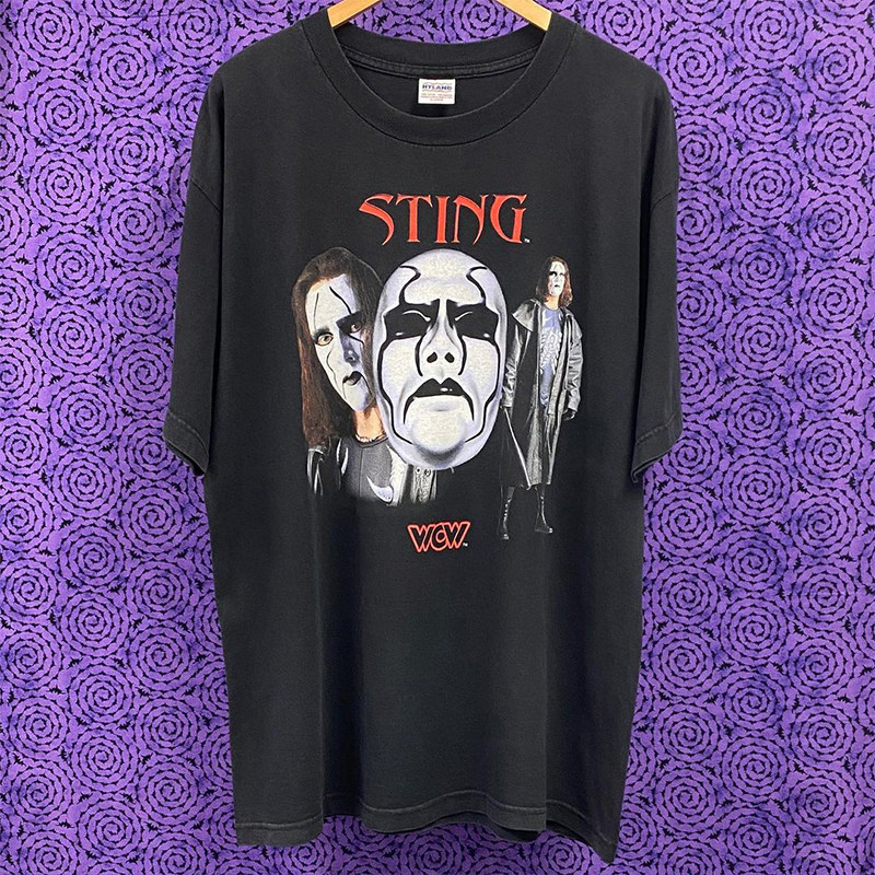 欧美潮牌斯汀Sting魔蝎大帝摔角娱乐丧系vibe高街短袖宽松纯棉T恤