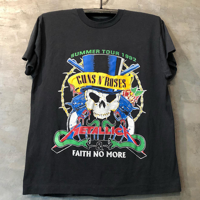 欧美摇滚短袖T恤欧美潮牌男女款