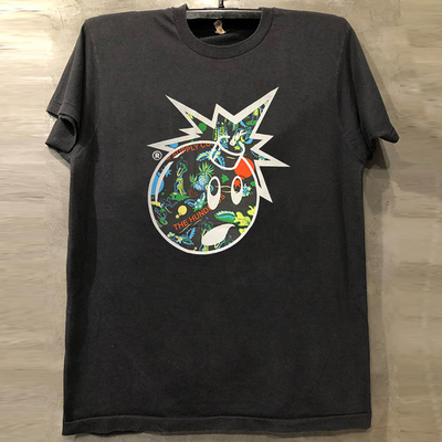 夏季高街重磅美式小领口短袖T恤