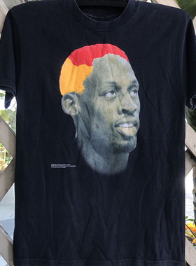 Dennis Rodman罗德曼短袖美潮嘻哈hiphop人像高街重磅纯棉质感T恤