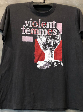Violent Femmes暴力妖姬摇滚乐队朋克punk风Y2K男女重磅棉短袖T恤