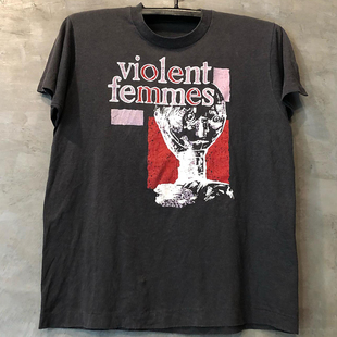 Violent Femmes暴力妖姬摇滚乐队朋克punk风Y2K男女重磅棉短袖T恤