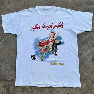 Stone Temple Pilots石庙向导乐队年画娃娃潮牌美式复古短袖T恤男