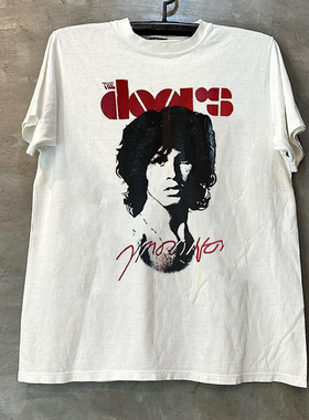 The Doors大门乐队蓝调摇滚短袖T恤hiphop美式街头人像潮牌半袖男