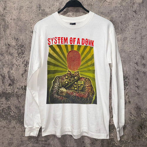 System of a Down另类摇滚乐队抽象潮牌印花长袖T恤美式情侣上衣