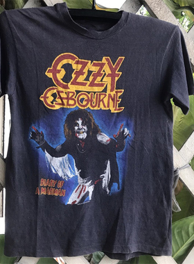 Ozzy Osbourne奥兹乐队人像复古oldschool高街纯棉短袖男女T恤潮