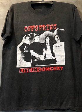 The Offspring后裔乐队摇滚oldschool风短袖ins街头质感圆领T恤潮