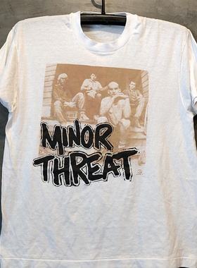 Minor Threat朋克乐团美式街头摇滚chic嘻哈短袖男女宽松复古T恤