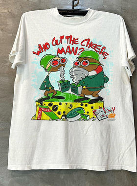 The Ren & Stimpy Show莱恩和史丁比喜剧动画chic美式复古短袖T恤