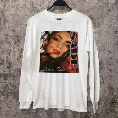歌手莎黛周边潮牌美式长袖T恤衫