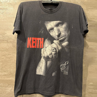 Keith Richards蓝调摇滚吉他手基思理查兹人像短袖cec高街T恤男