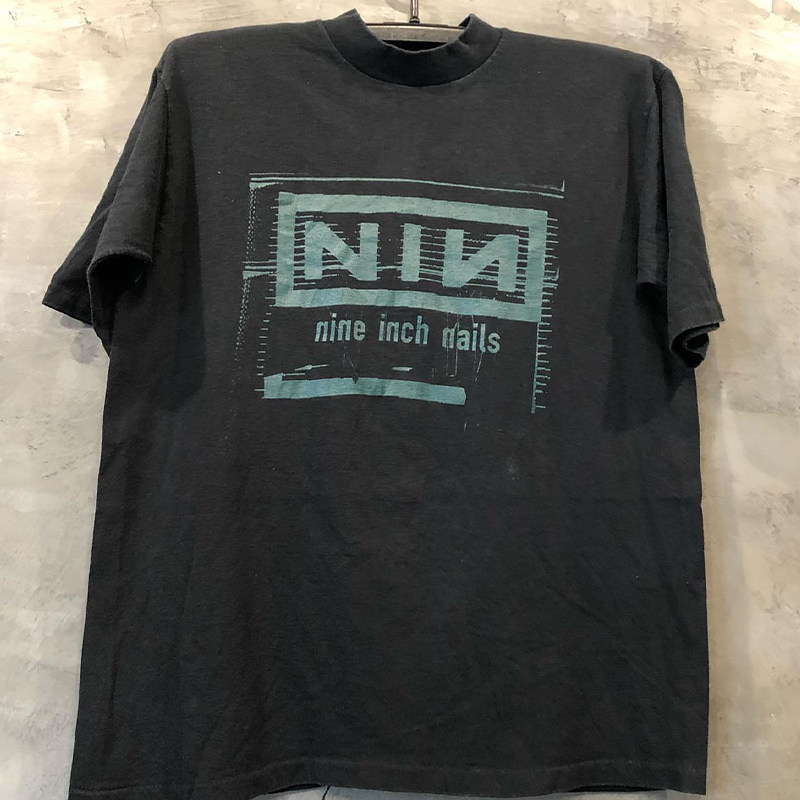 nine inch nails九寸钉乐队高街嘻哈摇滚欧美风hiphop男女短袖t恤