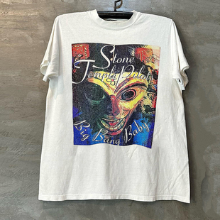 Stone Temple Pilots石庙向导乐队FOG美式重磅棉小领口短袖T恤潮