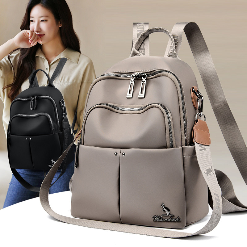 大容量防水双肩背包女2026春新款时尚背包休闲学院风学生旅行背包