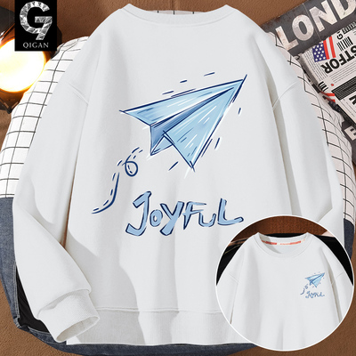 卫衣男2025新款圆领青少年外套