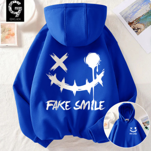 青少年初中生连帽宽松外套学生长袖 春秋款 上衣男 2026新款 卫衣男款