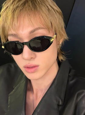 cortis马丁同款墨镜男款美式复古猫眼偏光防紫外线近视太阳眼镜女