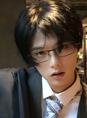 人夫感斯文痞帅防蓝光防辐射平光镜男复古金属小方框可配近视眼镜