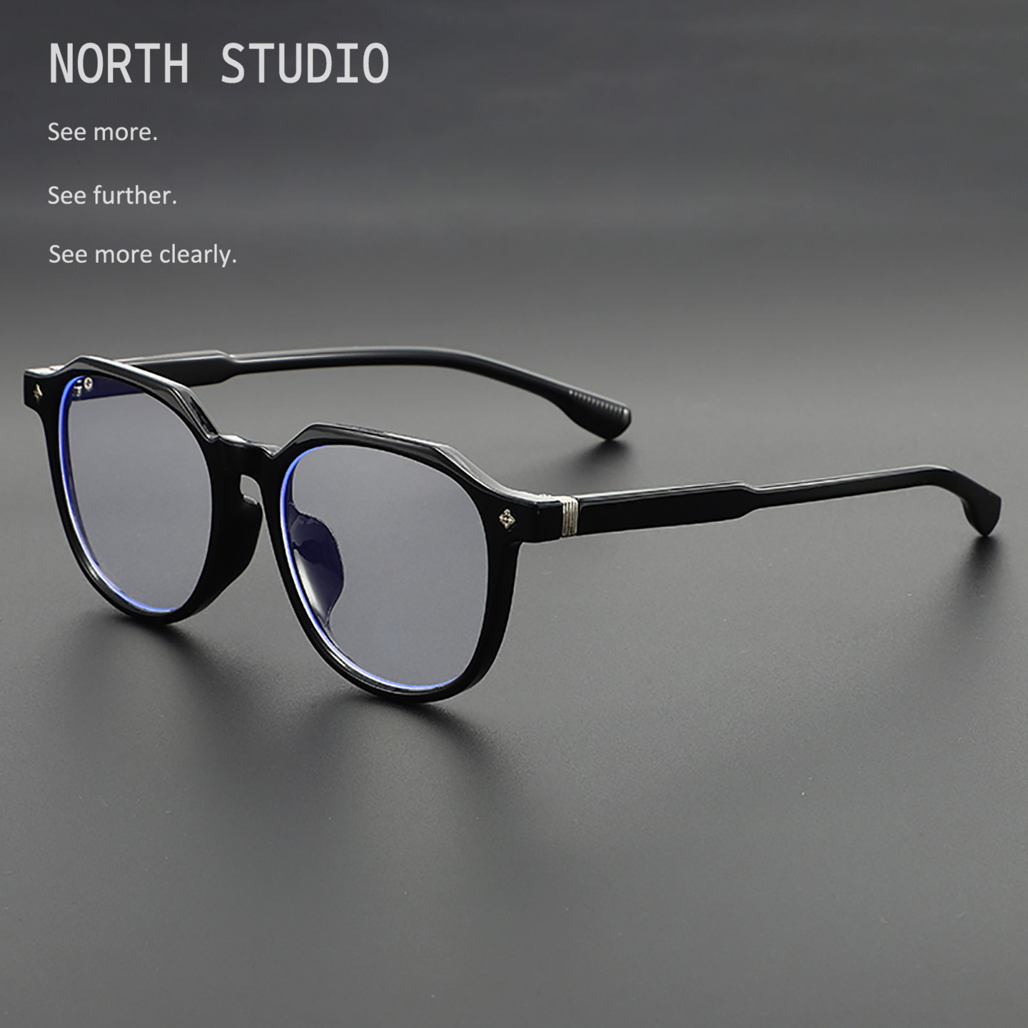 黑框近视眼镜架男士韩版复古圆框大脸显瘦可配变色防蓝光平光镜女