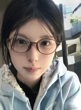 韩版复古椭圆形冷茶书呆子眼镜女超轻防蓝光配度数近视平光镜