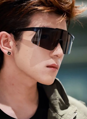 户外登山骑行运动墨镜男防紫外线遮阳开车遮光护目太阳镜大脸镜框