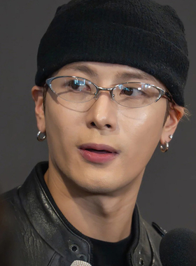 王嘉尔同款近视眼镜男款痞帅复古猫眼半框银框斯文败类装饰眼镜架