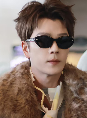 王栎鑫同款墨镜男款痞帅复古猫眼个性小框防紫外线太阳眼镜女大脸