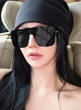 墨镜女高级感方框连体大框登山骑行防风防紫外线太阳眼镜男款大脸