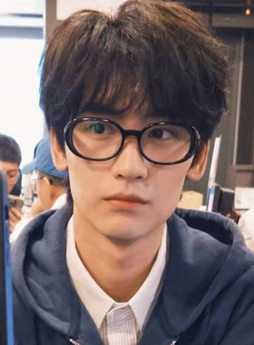 韩系男士椭圆书呆子黑框素颜眼镜潮复古文艺配度数近视镜大学生男