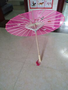 升级款结实木杆子透明娟纱舞蹈道具旗袍走秀广场舞出嫁女回娘家伞