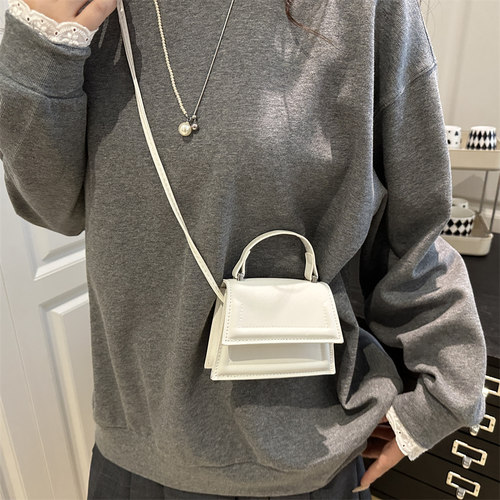 2025新款韩版时尚小方包简约百搭迷你子包休闲手提包单肩斜跨包