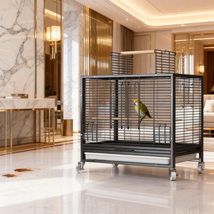 横丝鸟笼鹦鹉笼家用观赏笼新型豪华别墅金属加密加固繁殖鸟笼子