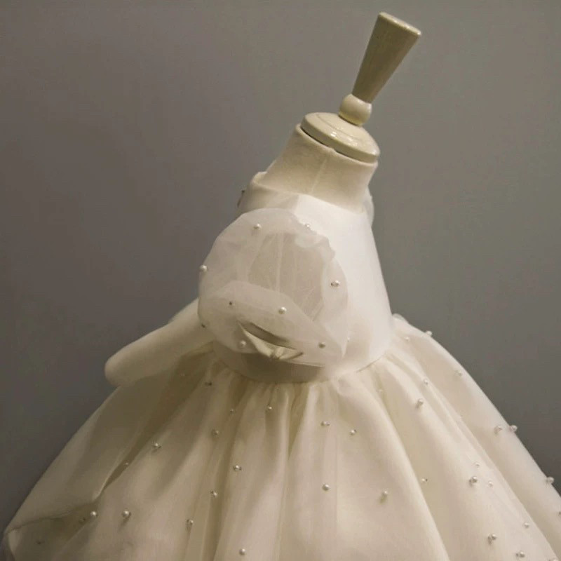 儿童公主裙礼服时尚洋气女童婴儿小花童女宝宝一岁周岁生日晚礼服