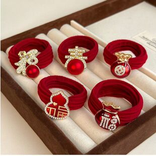 发绳福袋头绳女网红福袋新款本命年橡皮筋皮筋头发2026新年发饰