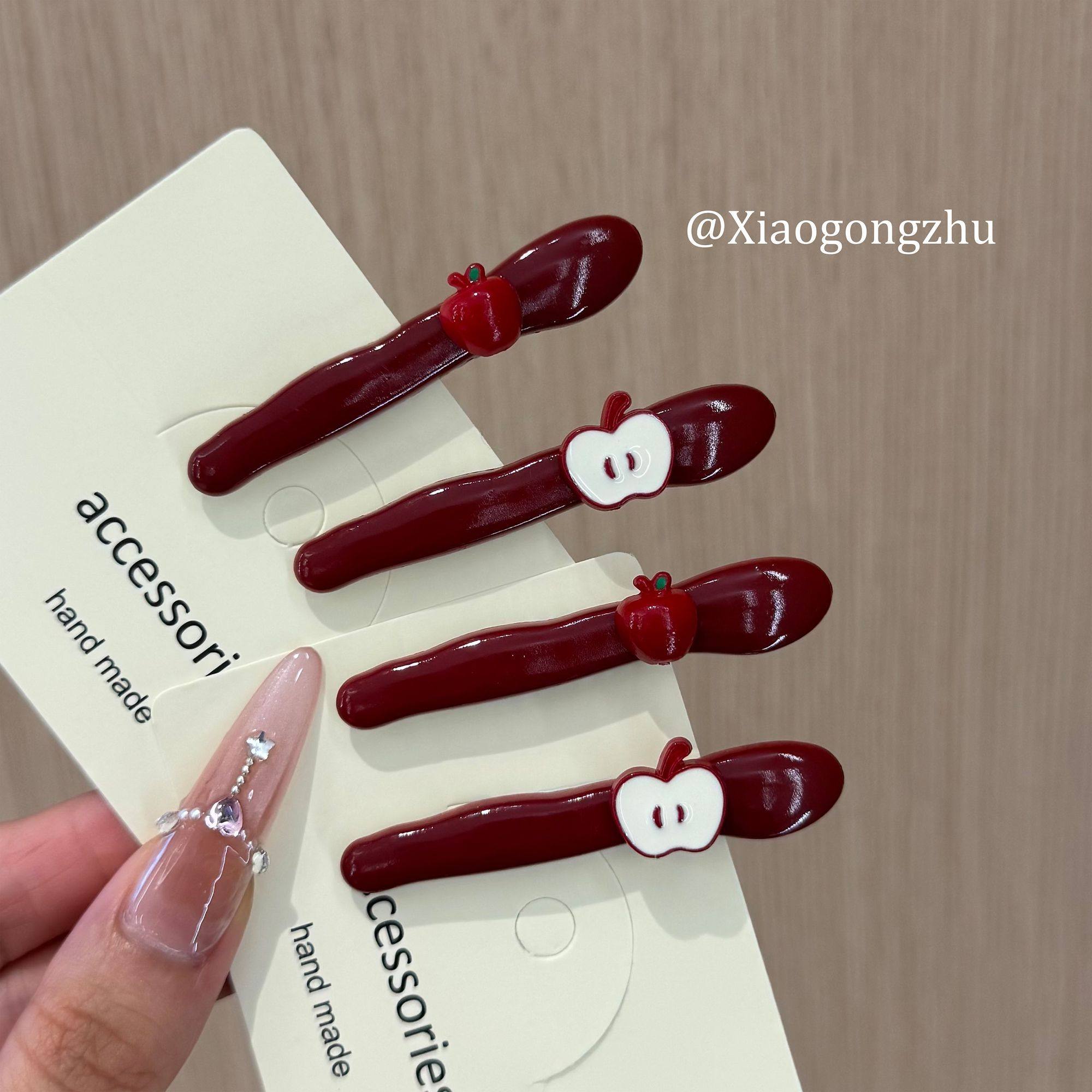 韩国可爱小苹果刘海发夹发卡安可拉红高颜值侧边鸭嘴红苹果,饰品/流行首饰/时尚饰品新,发饰,淘宝优惠券,粉丝福利购,淘宝优惠卷