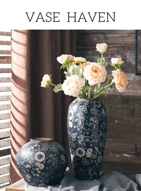 宋式美学落地特别好看的花瓶情绪稳定轻奢高级感客厅摆件绝美花盆