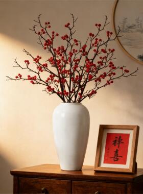宋式美学超好看客厅雪柳冬青花瓶