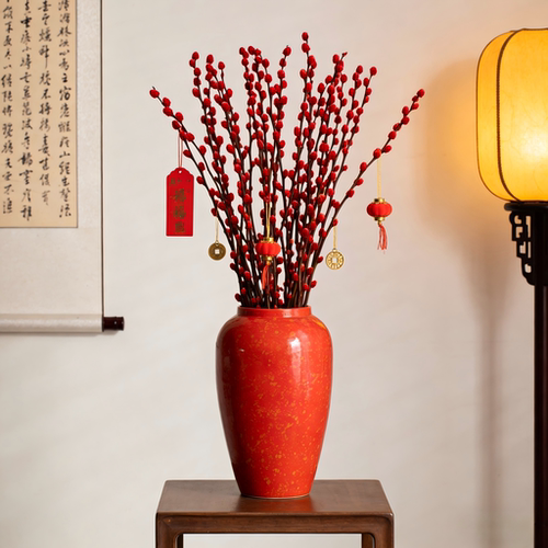 宋式美学腊梅花瓶新中式喜庆氛围