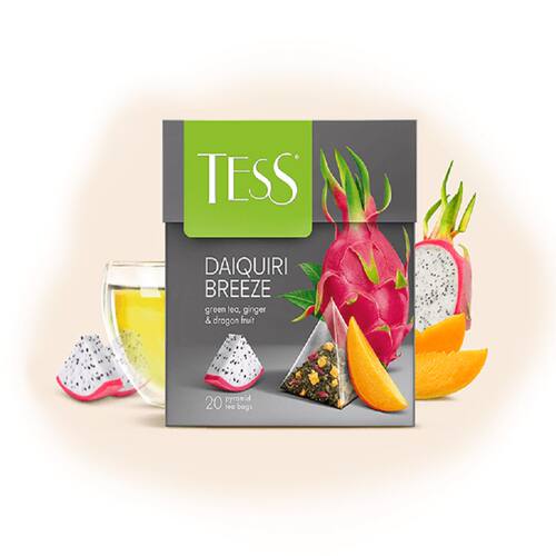 TESS牌火龙果绿茶热带水果味果茶