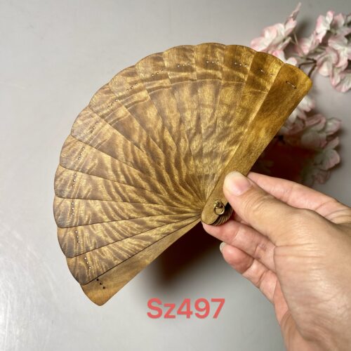 金丝楠木小叶桢楠手工折扇10厘米