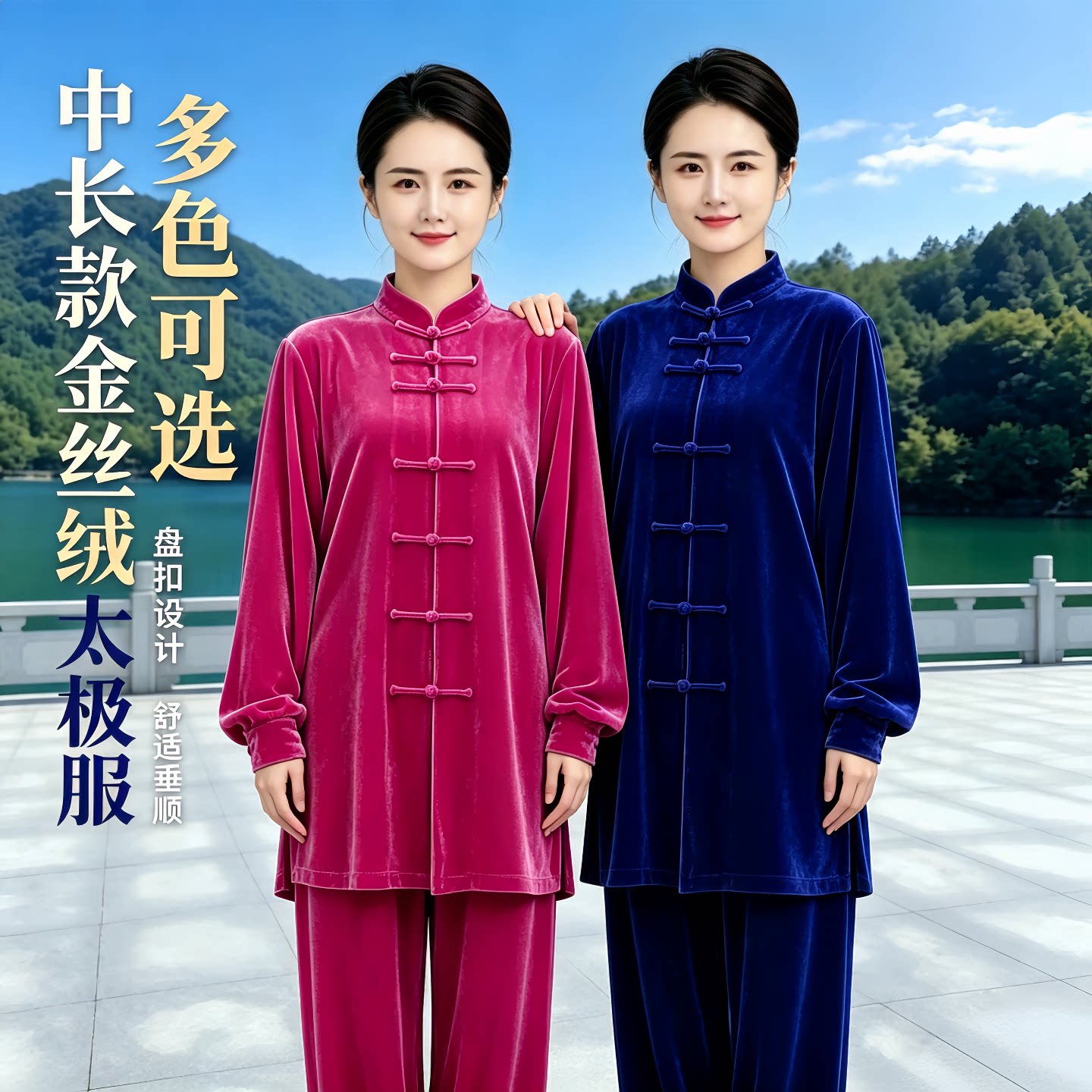 冬季金丝绒加厚保暖太极服套装