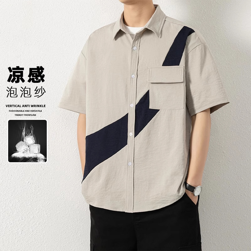 凡客诚品短袖衬衫男夏季简约