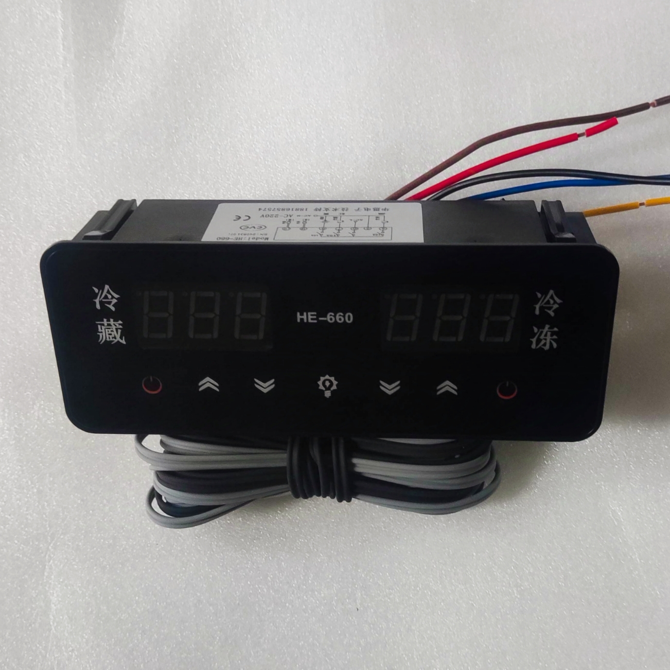 温控器保鲜柜点菜柜冷藏冷冻双温数显温度控制器HE660