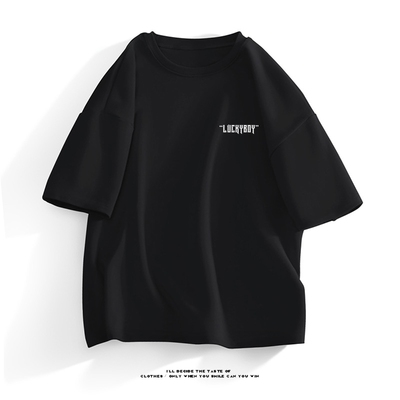 WASSUPBROWN纯棉宽松短袖T恤